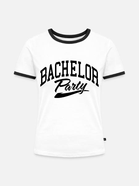 Bachelor Party - Frauen Kontrast-T-Shirt - Weiß/Schwarz