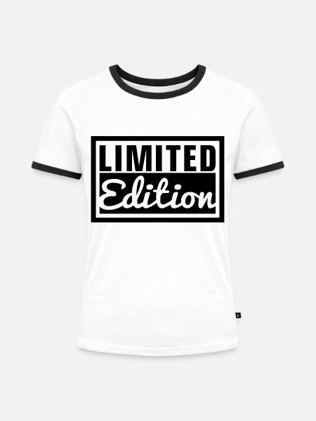 limited_edition_f1 - Frauen Kontrast-T-Shirt - Weiß/Schwarz
