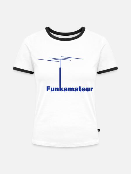 funkamateur - Frauen Kontrast-T-Shirt - Weiß/Schwarz