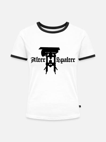 alter_spalter - Frauen Kontrast-T-Shirt - Weiß/Schwarz