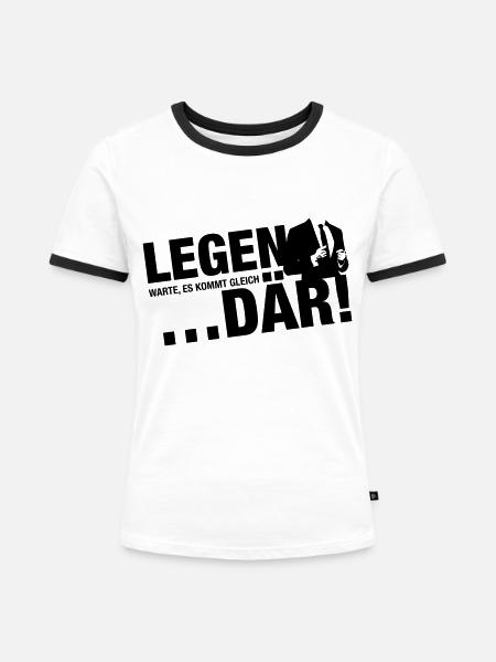 Legendär (dh) - Frauen Kontrast-T-Shirt - Weiß/Schwarz