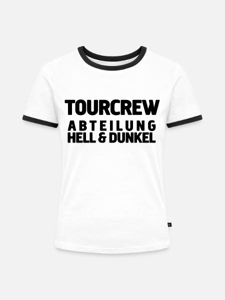 tourcrew light - Frauen Kontrast-T-Shirt - Weiß/Schwarz