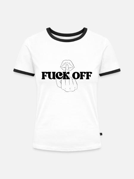 Sprüche - Frauen Kontrast-T-Shirt - Weiß/Schwarz