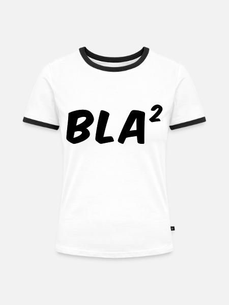 Bla Bla - Bla² - Frauen Kontrast-T-Shirt - Weiß/Schwarz