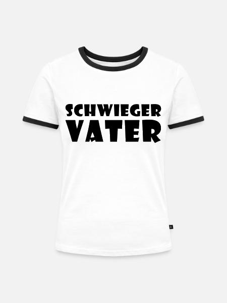 Schwiegervater - Frauen Kontrast-T-Shirt - Weiß/Schwarz
