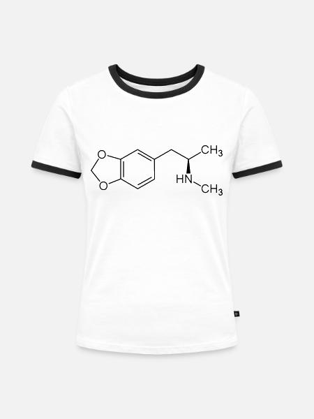 mdma ecstasy - Frauen Kontrast-T-Shirt - Weiß/Schwarz