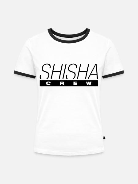 shisha_crew_hy1 - Frauen Kontrast-T-Shirt - Weiß/Schwarz