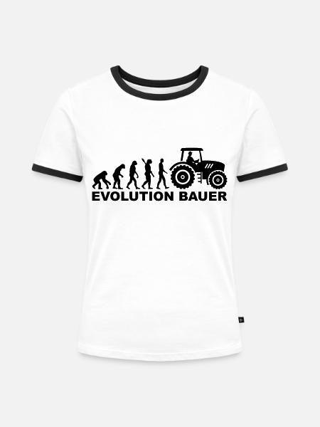 Bauer - Frauen Kontrast-T-Shirt - Weiß/Schwarz