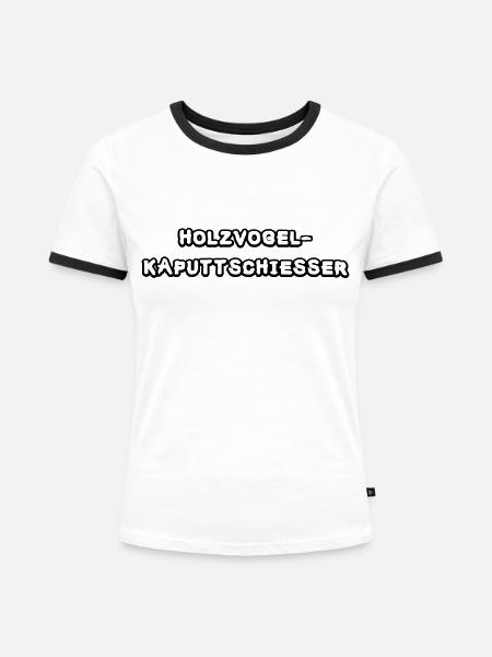 Schützenfest - Frauen Kontrast-T-Shirt - Weiß/Schwarz