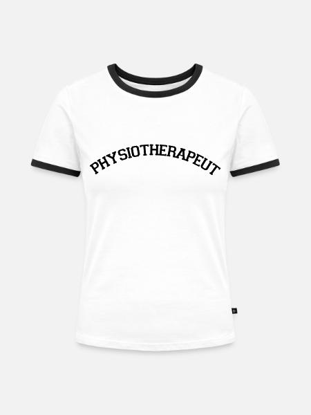 Physiotherapeut - Frauen Kontrast-T-Shirt - Weiß/Schwarz