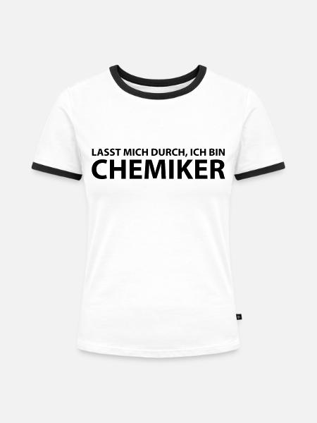 chemiker - Frauen Kontrast-T-Shirt - Weiß/Schwarz