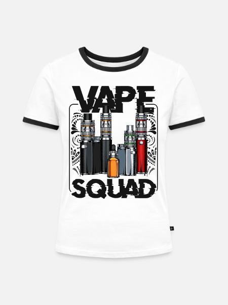 Vape - Frauen Kontrast-T-Shirt - Weiß/Schwarz