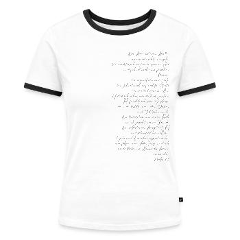 Psalm 23 - Frauen Kontrast-T-Shirt - Weiß/Schwarz - Vorne - Selfina (174cm)