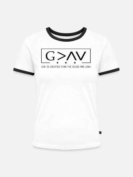 Geschenk für Christen - Frauen Kontrast-T-Shirt - Weiß/Schwarz