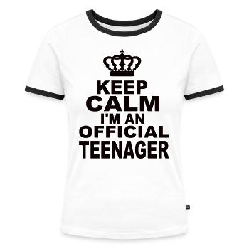 13.Geburtstag - Frauen Kontrast-T-Shirt - Weiß/Schwarz - Vorne - Selfina (174cm)