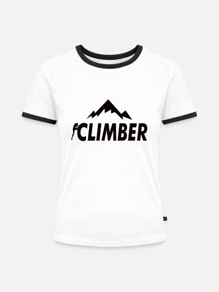 Klettern Geschenk - Frauen Kontrast-T-Shirt - Weiß/Schwarz