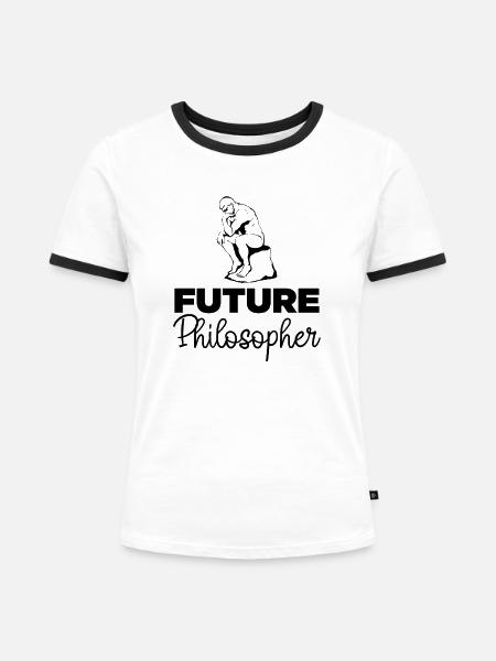 Zukünftiger Philosoph - Frauen Kontrast-T-Shirt - Weiß/Schwarz
