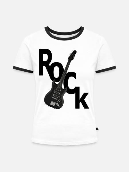 Roche - Frauen Kontrast-T-Shirt - Weiß/Schwarz