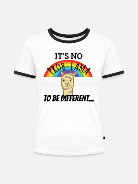 LGBTQ Geschlechter Support - Frauen Kontrast-T-Shirt - Weiß/Schwarz