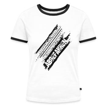 Motorsport Rallye - Frauen Kontrast-T-Shirt - Weiß/Schwarz - Vorne - Selfina (174cm)
