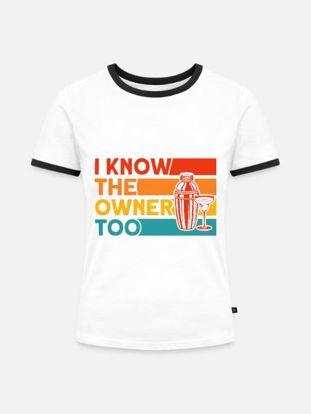 Barkeeper Kellner Service Geschenk - Frauen Kontrast-T-Shirt - Weiß/Schwarz