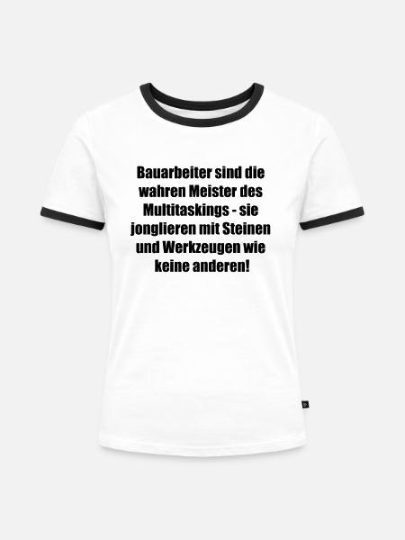 Multitasking Meister Geschenk - Frauen Kontrast-T-Shirt - Weiß/Schwarz