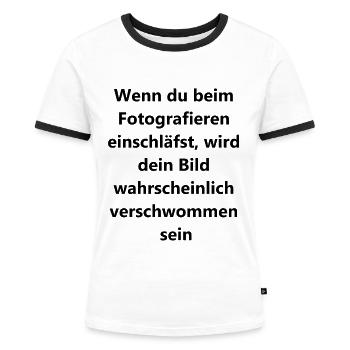 Verschwommene Erinnerungen Geschenk - Frauen Kontrast-T-Shirt - Weiß/Schwarz - Vorne - Selfina (174cm)
