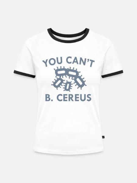 Sie können B. Cereus nicht - Frauen Kontrast-T-Shirt - Weiß/Schwarz