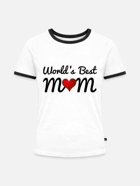 Die beste Mutter der Welt - Frauen Kontrast-T-Shirt - Weiß/Schwarz
