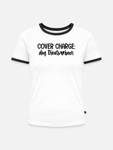 Vorsicht, Leckerli - Frauen Kontrast-T-Shirt - Weiß/Schwarz