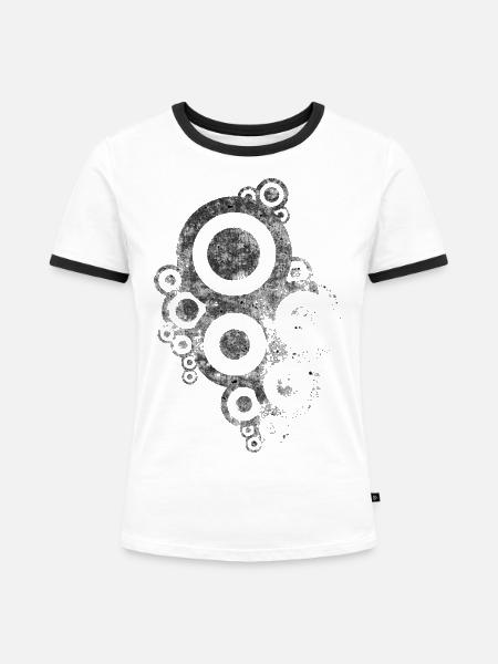 Style - Frauen Kontrast-T-Shirt - Weiß/Schwarz
