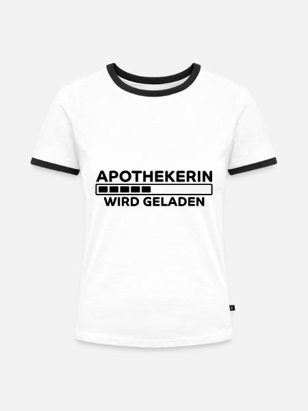Apothekerin Spruch Apotheke Apothekerin Geschenk - Frauen Kontrast-T-Shirt - Weiß/Schwarz