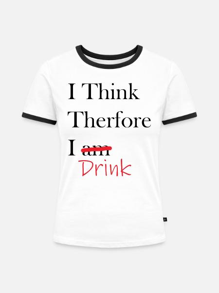 Philosophenschule - Frauen Kontrast-T-Shirt - Weiß/Schwarz