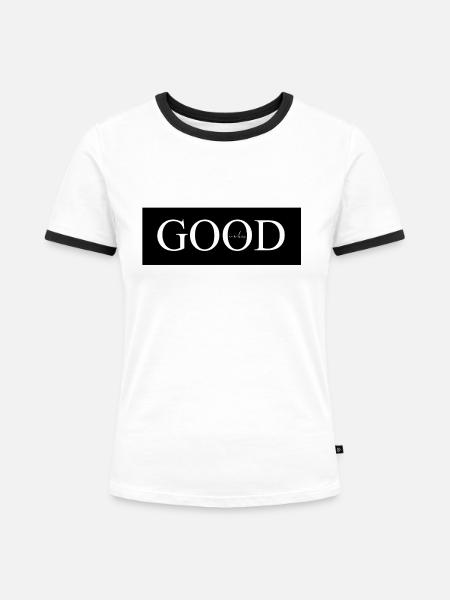 Good Ästhetik ästhetisch Geschenk - Frauen Kontrast-T-Shirt - Weiß/Schwarz