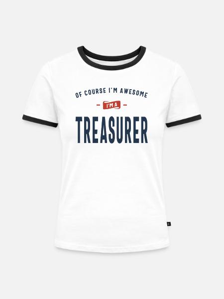 Treasurer Job Beruf - Frauen Kontrast-T-Shirt - Weiß/Schwarz