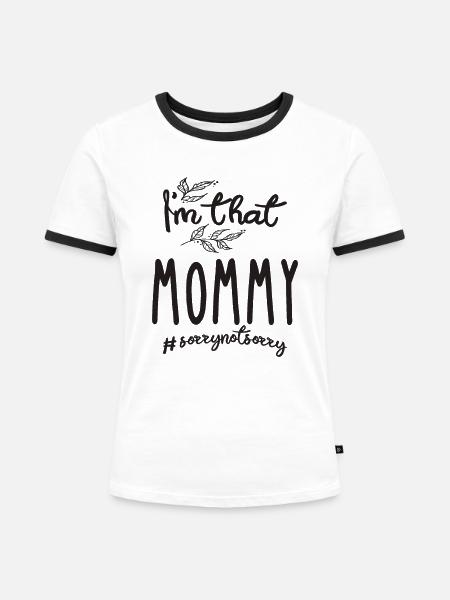 Ich bin diese Mama - Mutter - Frauen Kontrast-T-Shirt - Weiß/Schwarz