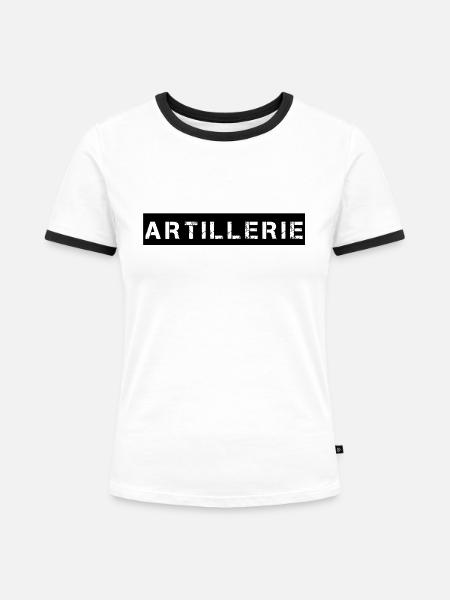 Artillerie - Frauen Kontrast-T-Shirt - Weiß/Schwarz
