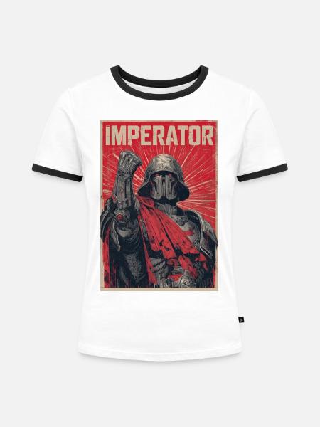 Imperator Krieger Poster - Frauen Kontrast-T-Shirt - Weiß/Schwarz