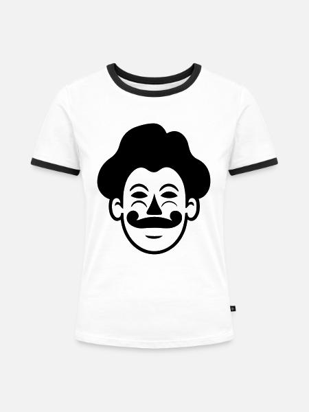 Clown - Frauen Kontrast-T-Shirt - Weiß/Schwarz