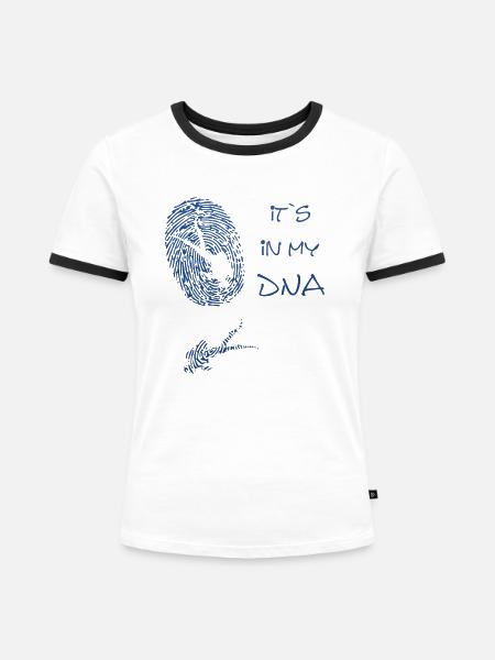 Diving Tauchen Taucher - Frauen Kontrast-T-Shirt - Weiß/Schwarz