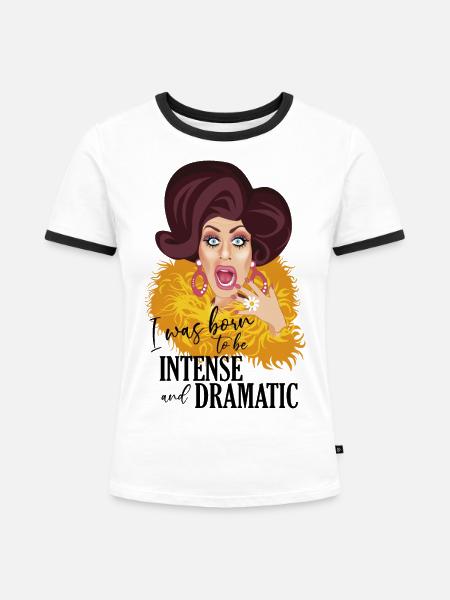 Dramatisch - Frauen Kontrast-T-Shirt - Weiß/Schwarz