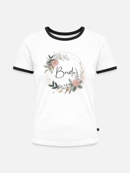Bride - Frauen Kontrast-T-Shirt - Weiß/Schwarz