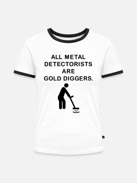 GOLDGRÄBER - Frauen Kontrast-T-Shirt - Weiß/Schwarz