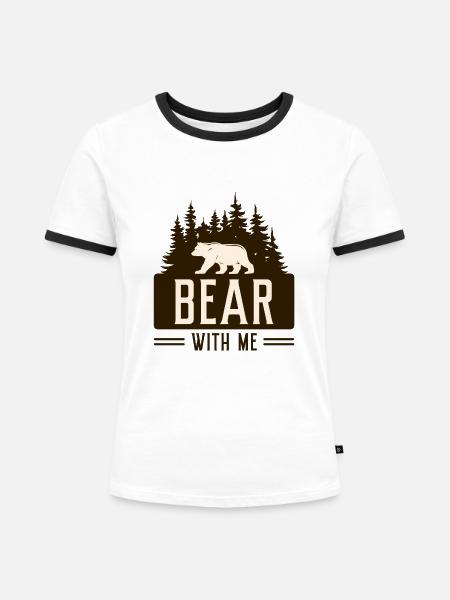 Hab Geduld mit mir - Frauen Kontrast-T-Shirt - Weiß/Schwarz