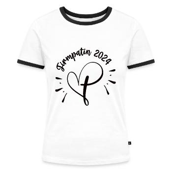 Firmpatin Firmung 2024 Patentante Godi Firmgodi 24 - Frauen Kontrast-T-Shirt - Weiß/Schwarz - Vorne - Selfina (174cm)