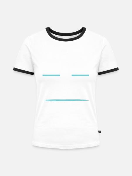 Drinking Crew - Frauen Kontrast-T-Shirt - Weiß/Schwarz