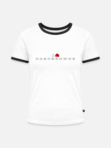Ich hasse Hashbrowns - Frauen Kontrast-T-Shirt - Weiß/Schwarz