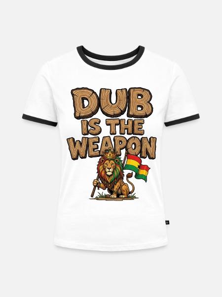 Dub Reggae Weapon - Frauen Kontrast-T-Shirt - Weiß/Schwarz