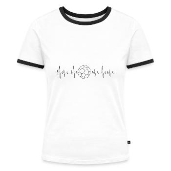 Fußball - Frauen Kontrast-T-Shirt - Weiß/Schwarz - Vorne - Selfina (174cm)
