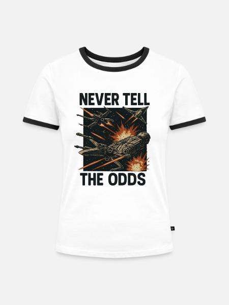 Kampf der Galaxien - Frauen Kontrast-T-Shirt - Weiß/Schwarz